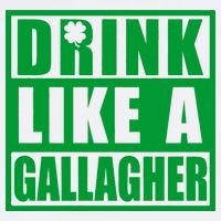 Drink Like A Gallagher Funny St. Patrick's Day Irish Clover Garment-Dyed Sweatshirt