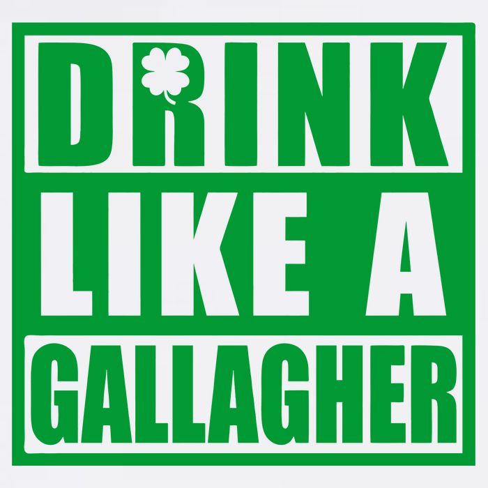 Drink Like A Gallagher Funny St. Patrick's Day Irish Clover Garment-Dyed Sweatshirt