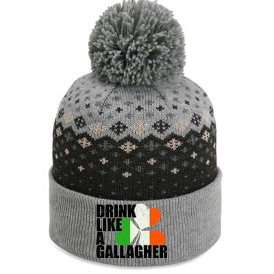 Drink Like A Gallagher Irish Clover The Baniff Cuffed Pom Beanie