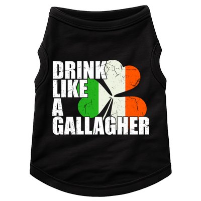 Drink Like A Gallagher Irish Clover Doggie Tank