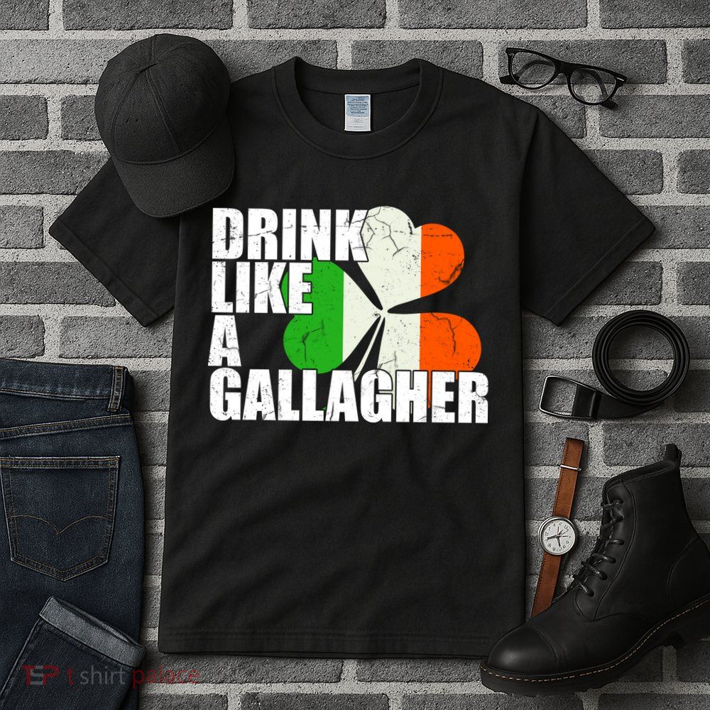 Drink Like A Gallagher Irish Clover Tall T-Shirt