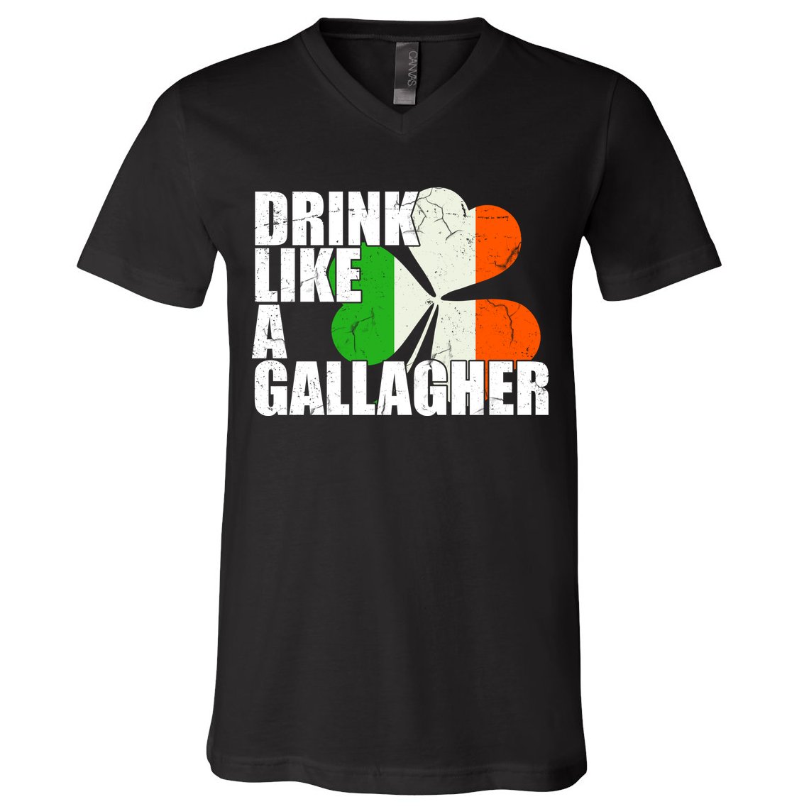 Drink Like A Gallagher Irish Clover V-Neck T-Shirt