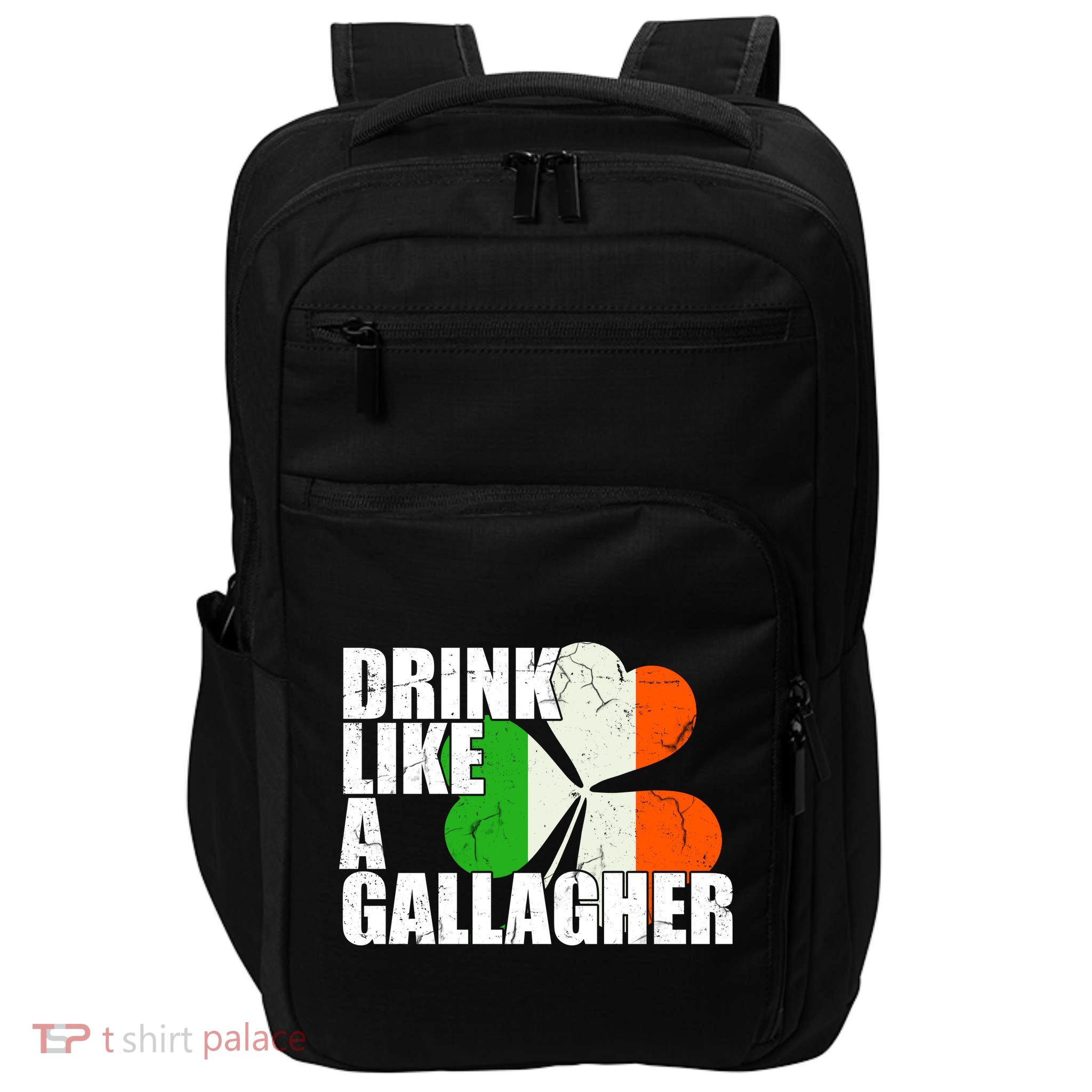 Drink Like A Gallagher Irish Clover Impact Tech Backpack