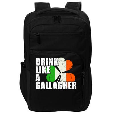 Drink Like A Gallagher Irish Clover Impact Tech Backpack