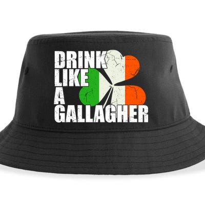 Drink Like A Gallagher Irish Clover Sustainable Bucket Hat