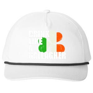 Drink Like A Gallagher Irish Clover Snapback Five-Panel Rope Hat