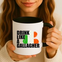 Drink Like A Gallagher Irish Clover Mug