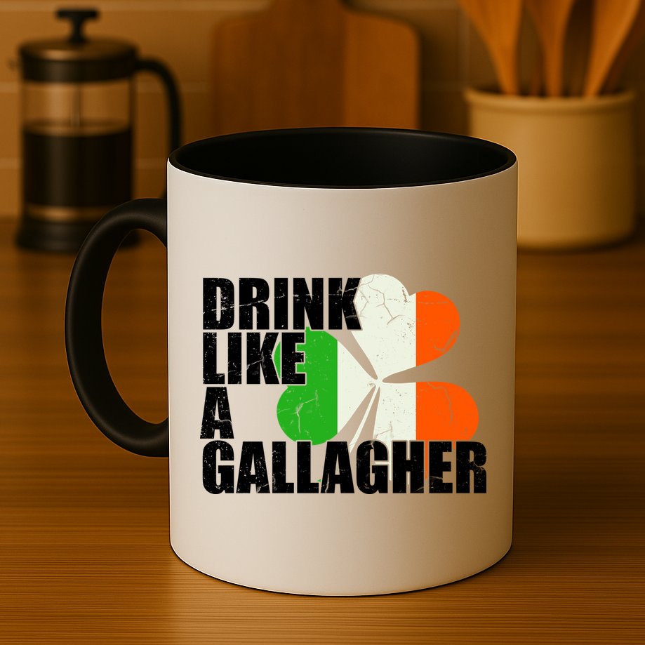 Drink Like A Gallagher Irish Clover Mug