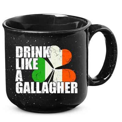 Drink Like A Gallagher Irish Clover 15oz Campfire Ceramic Mug