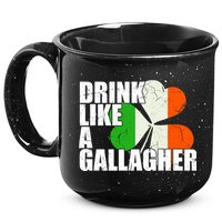 Drink Like A Gallagher Irish Clover 15oz Campfire Ceramic Mug