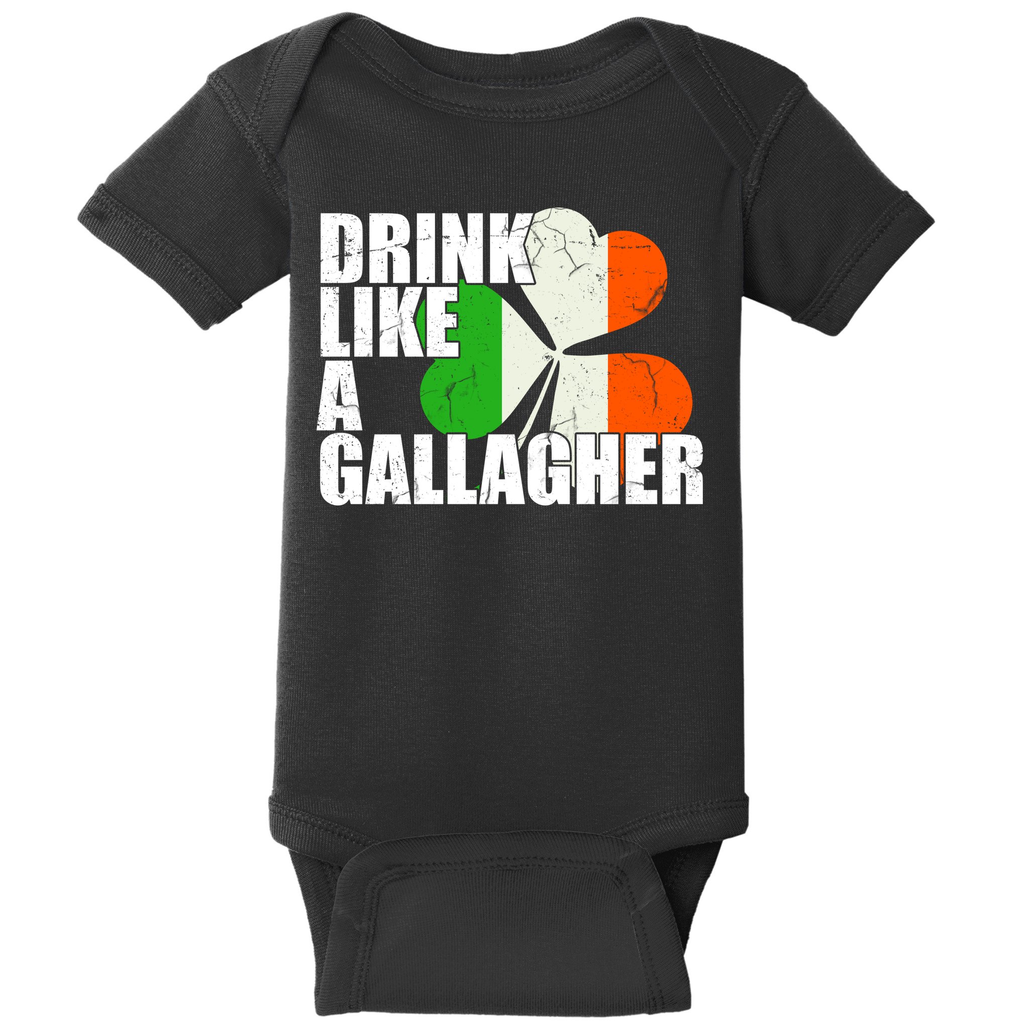 Drink Like A Gallagher Irish Clover Baby Bodysuit