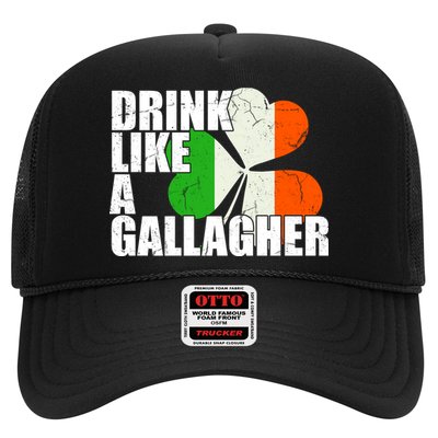 Drink Like A Gallagher Irish Clover Trucker Hat