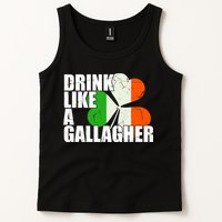 Drink Like A Gallagher Irish Clover Tank Top