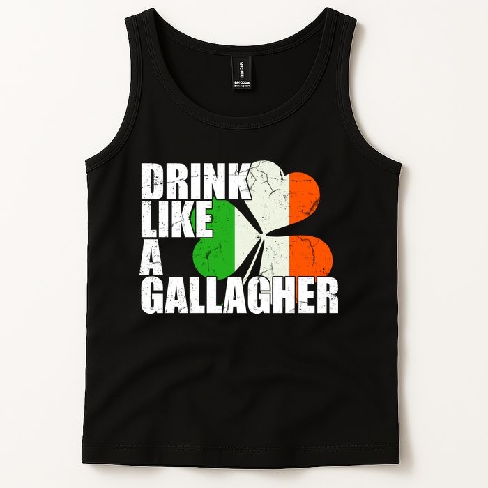 Drink Like A Gallagher Irish Clover Tank Top