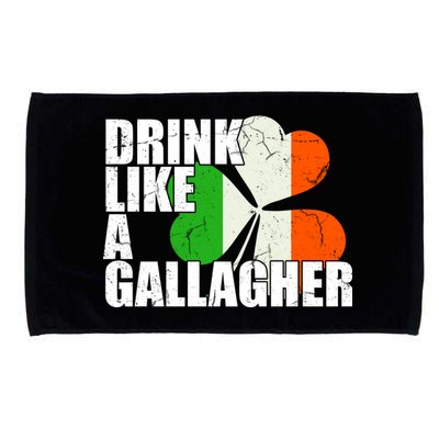 Drink Like A Gallagher Irish Clover Microfiber Hand Towel