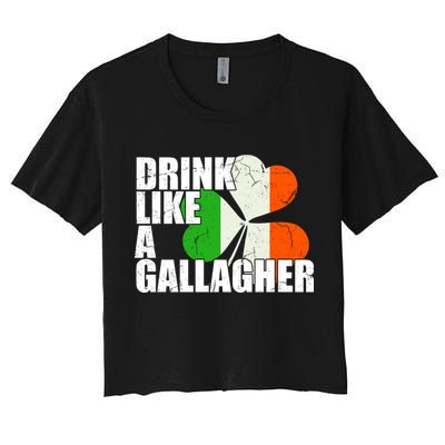 Drink Like A Gallagher Irish Clover Crop Top