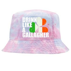 Drink Like A Gallagher Irish Clover Tie-Dyed Bucket Hat