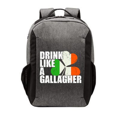 Drink Like A Gallagher Irish Clover Vector Backpack