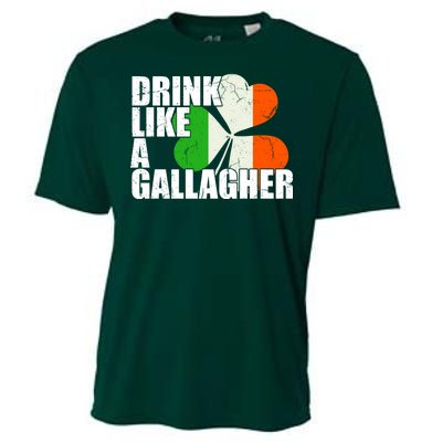 Drink Like A Gallagher Irish Clover Cooling Performance Crew T-Shirt