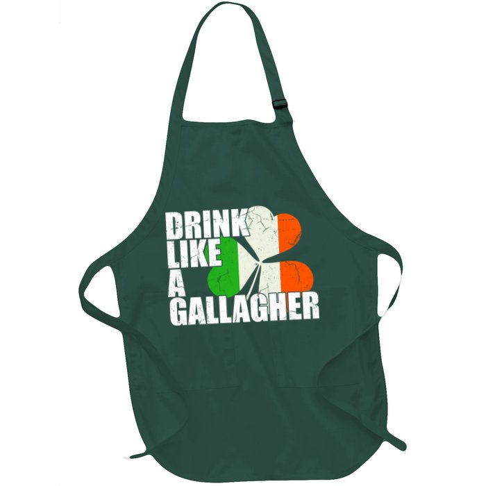 Drink Like A Gallagher Irish Clover Apron