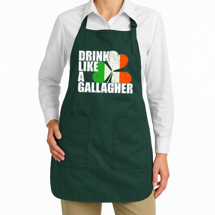 Drink Like A Gallagher Irish Clover Apron