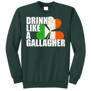 Drink Like A Gallagher Irish Clover Sweatshirt