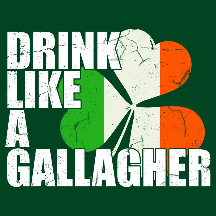 Drink Like A Gallagher Irish Clover Button