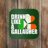 Drink Like A Gallagher Irish Clover Coaster