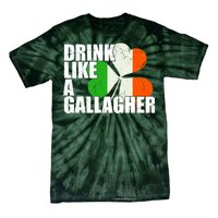 Drink Like A Gallagher Irish Clover Tie-Dye T-Shirt