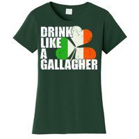 Drink Like A Gallagher Irish Clover Women's T-Shirt