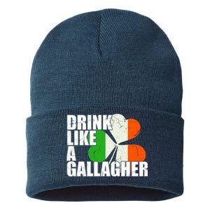 Drink Like A Gallagher Irish Clover Sustainable Knit Beanie