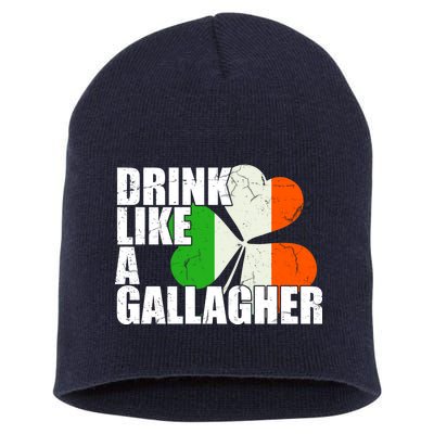 Drink Like A Gallagher Irish Clover Short Acrylic Beanie