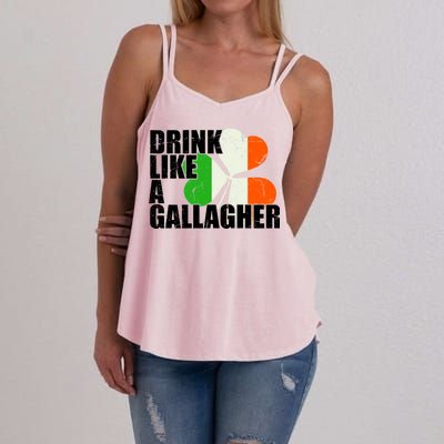 Drink Like A Gallagher Irish Clover Women's Strappy Tank