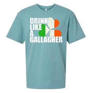 Drink Like A Gallagher Irish Clover Sueded Cloud Jersey T-Shirt