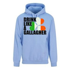 Drink Like A Gallagher Irish Clover Unisex Surf Hoodie