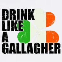 Drink Like A Gallagher Irish Clover Garment-Dyed Sweatshirt