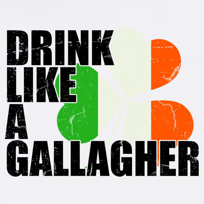 Drink Like A Gallagher Irish Clover Garment-Dyed Sweatshirt