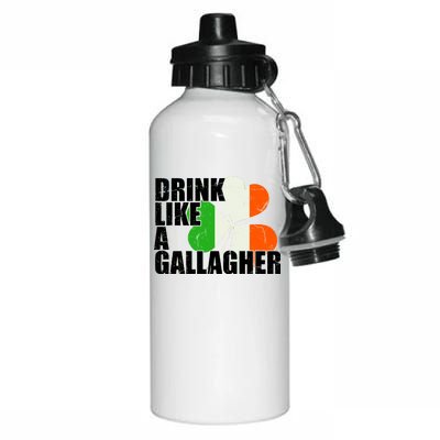 Drink Like A Gallagher Irish Clover Aluminum Water Bottle