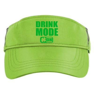 Drink Mode On Funny St. Patrick's Day Adult Drive Performance Visor