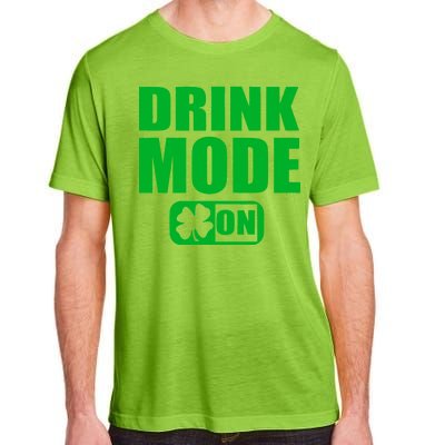 Drink Mode On Funny St. Patrick's Day Adult ChromaSoft Performance T-Shirt