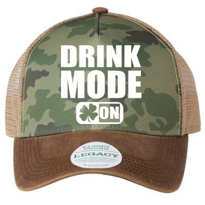 Drink Mode On Funny St. Patrick's Day Legacy Tie Dye Trucker Hat