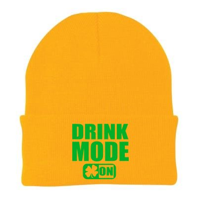 Drink Mode On Funny St. Patrick's Day Knit Cap Winter Beanie