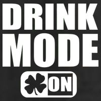 Drink Mode On Funny St. Patrick's Day Garment-Dyed Fleece Hoodie
