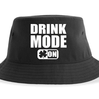 Drink Mode On Funny St. Patrick's Day Sustainable Bucket Hat