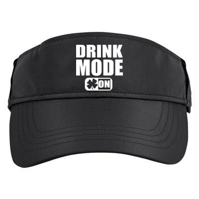Drink Mode On Funny St. Patrick's Day Adult Drive Performance Visor