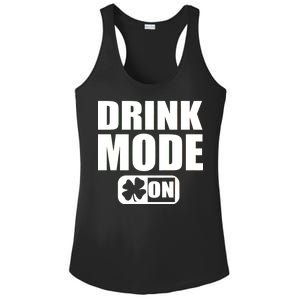 Drink Mode On Funny St. Patrick's Day Ladies PosiCharge Competitor Racerback Tank