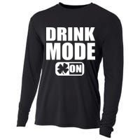 Drink Mode On Funny St. Patrick's Day Cooling Performance Long Sleeve Crew