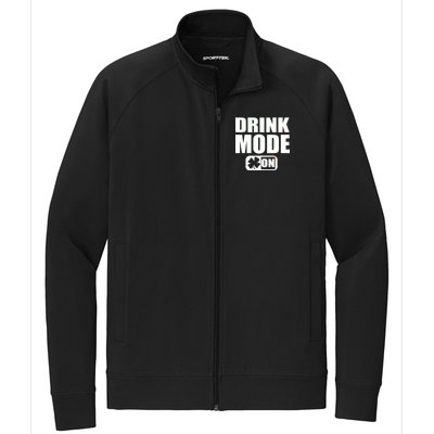 Drink Mode On Funny St. Patrick's Day Stretch Full-Zip Cadet Jacket