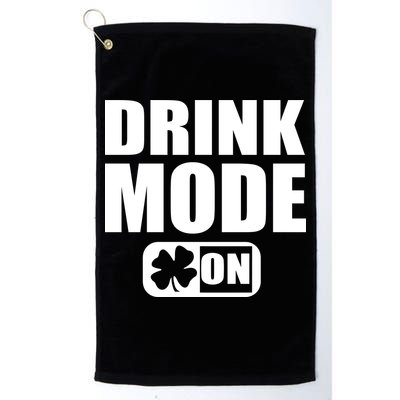 Drink Mode On Funny St. Patrick's Day Golf Towel