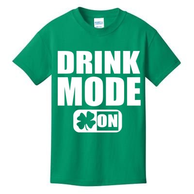 Drink Mode On Funny St. Patrick's Day Kids T-Shirt
